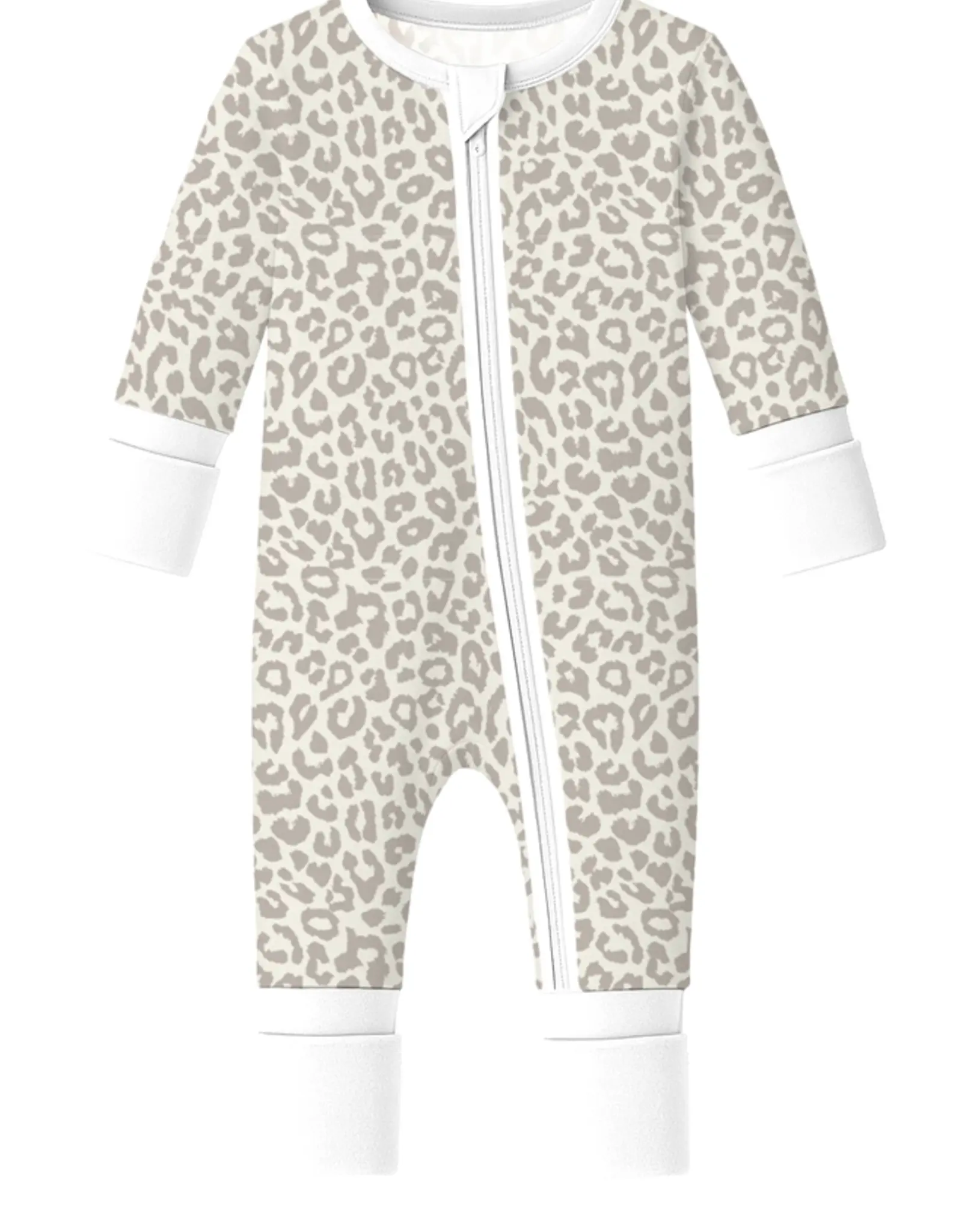 Itsy Bitsy Boutique Apricot Leopard Bamboo Baby Romper