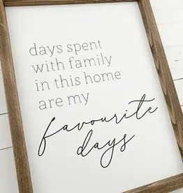 Ashwood Designs Favourite Days Sign, 13x17