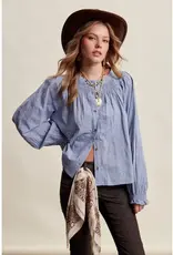 Listicle Floral Embroidered Blouse