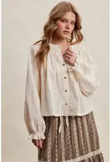 Listicle Floral Embroidered Blouse
