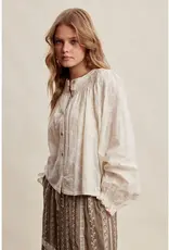 Listicle Floral Embroidered Blouse