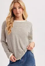 Boxy Striped Knit Long Sleeve