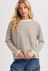 Boxy Striped Knit Long Sleeve