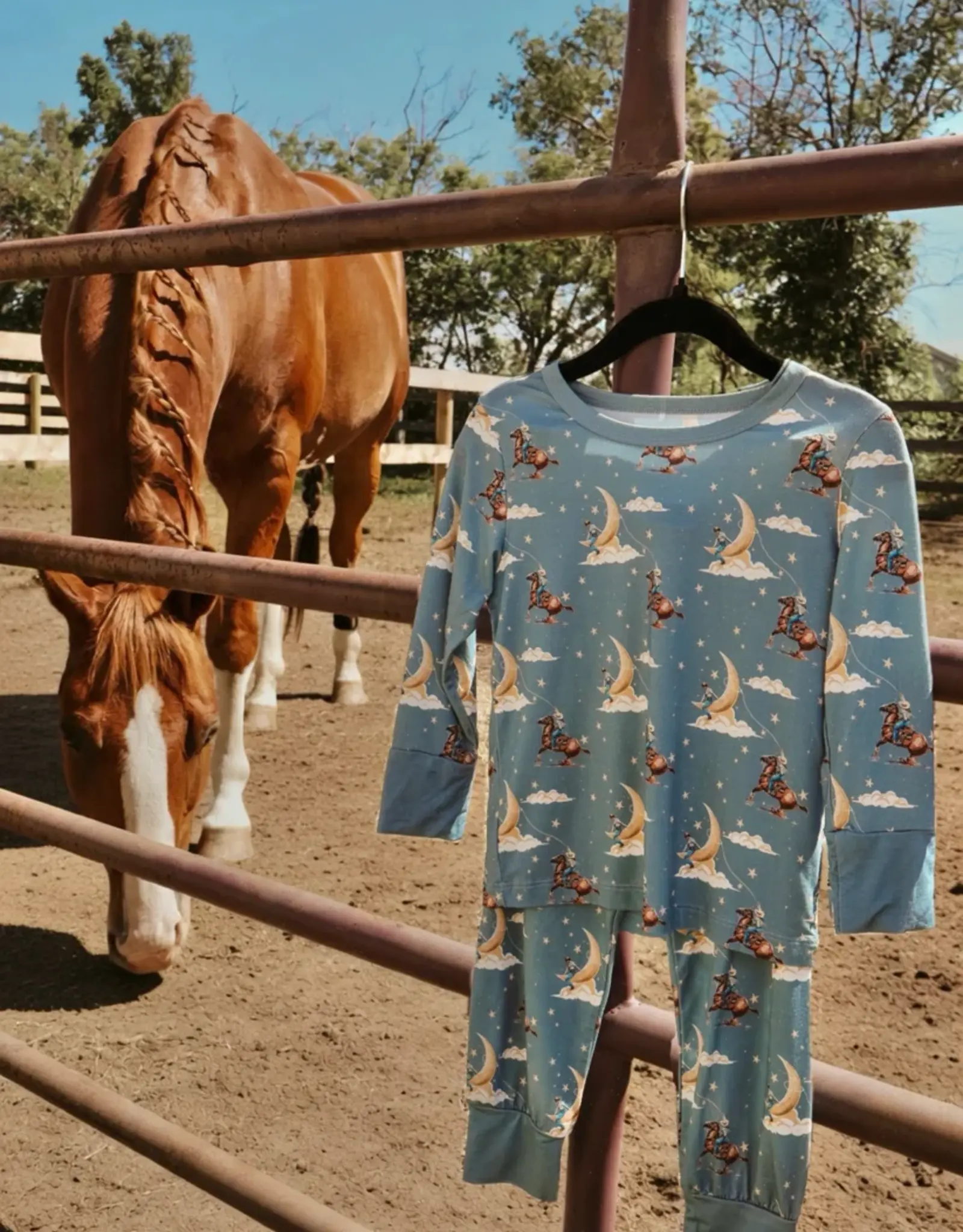 Boots & Bows Baby Co Little Dreaming Wrangler Sleepwear Set