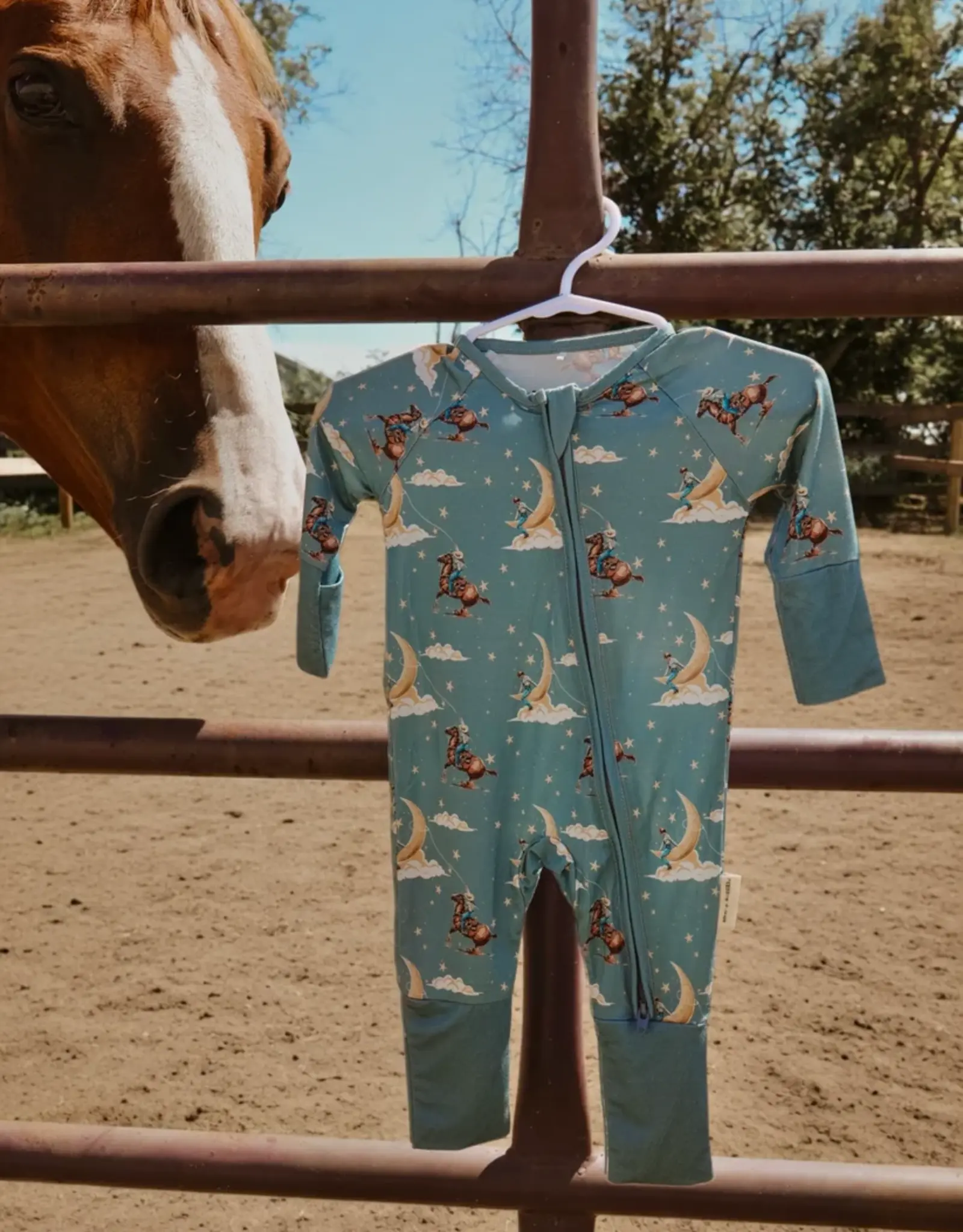 Boots & Bows Baby Co Little Dreaming Wrangler Infant Sleeper
