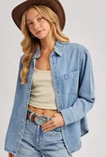 Denim Button Down Oversized Jacket