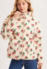 Floral Sherpa Fleece Jacket