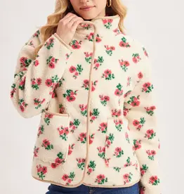 Floral Sherpa Fleece Jacket