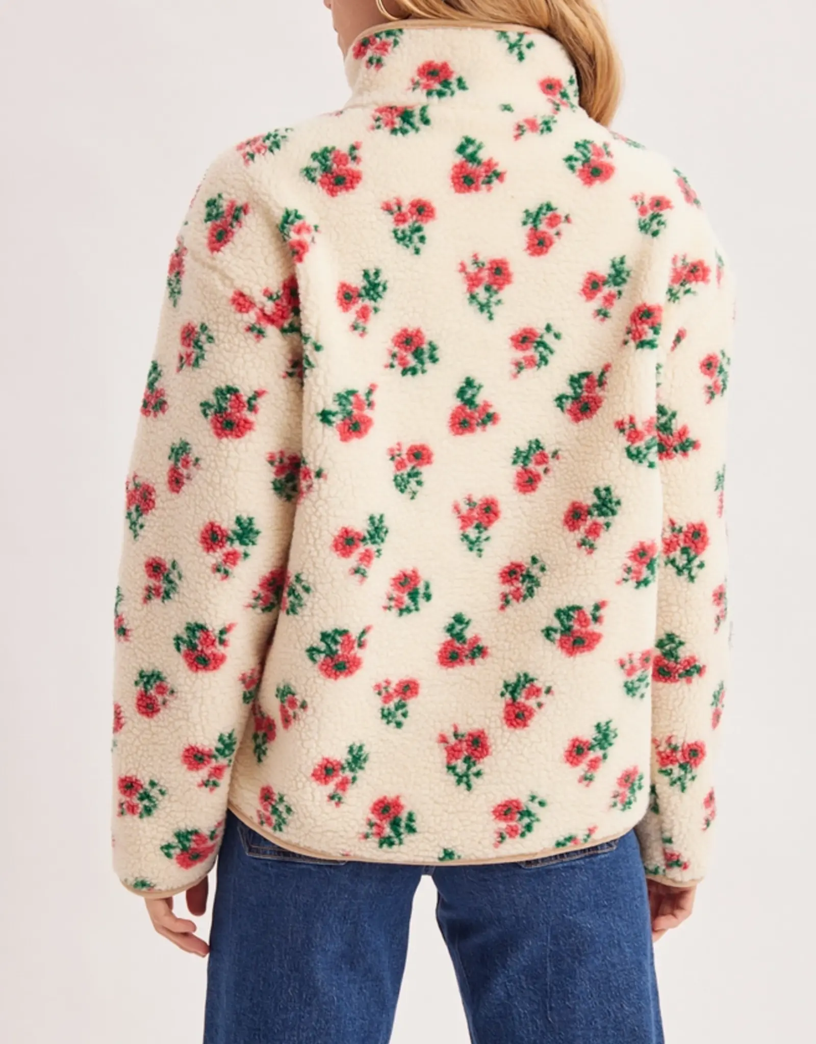 Floral Sherpa Fleece Jacket