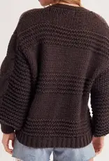 Button Down Cable Knit Cardigan