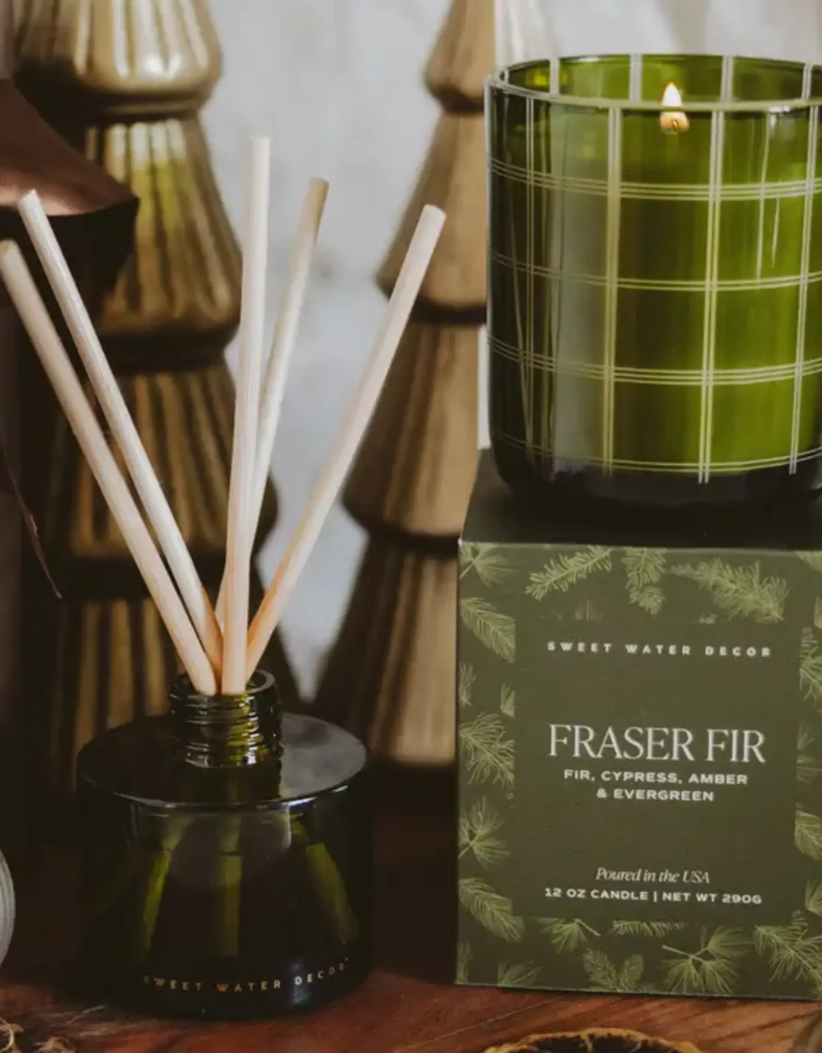 Sweet Water Decor Fraser Fir Soy Candle, 12oz
