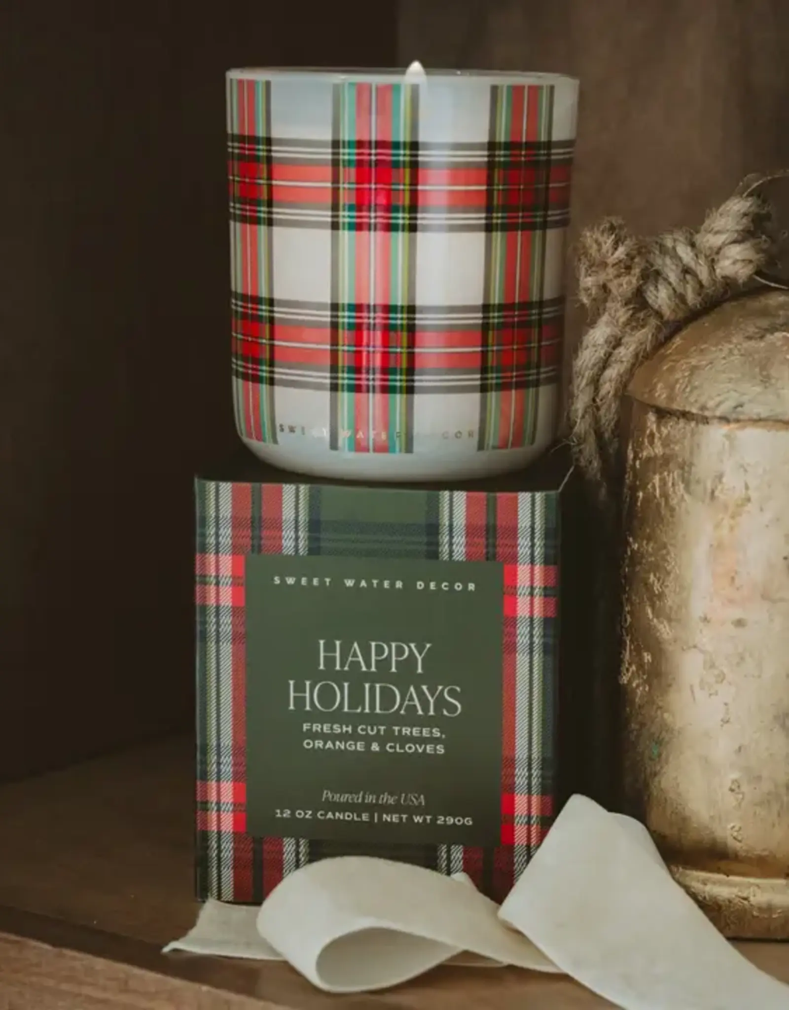Sweet Water Decor Happy Holidays Soy Candle, 12oz