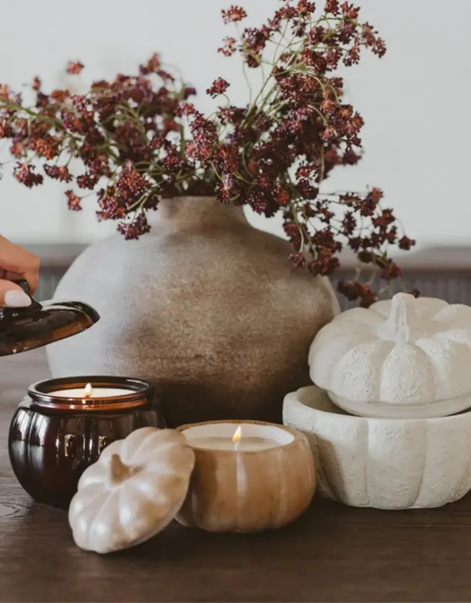 Sweet Water Decor Pumpkin Jar Candle, Cashmere & Vanilla 13.5oz