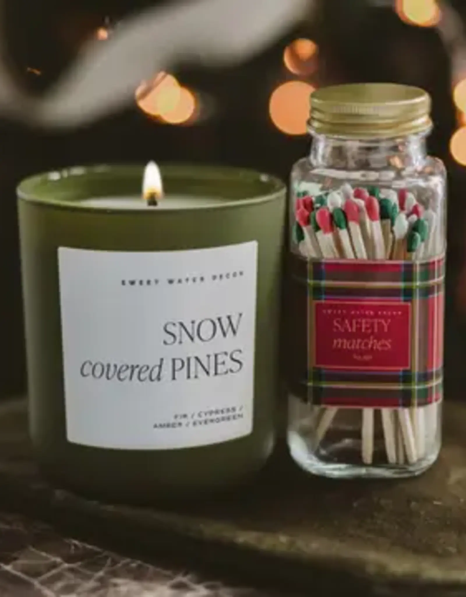 Sweet Water Decor Holiday Safety Matches, Set of 60