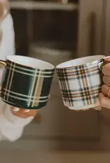 Sweet Water Decor Orange & Navy Plaid Coffee Mug