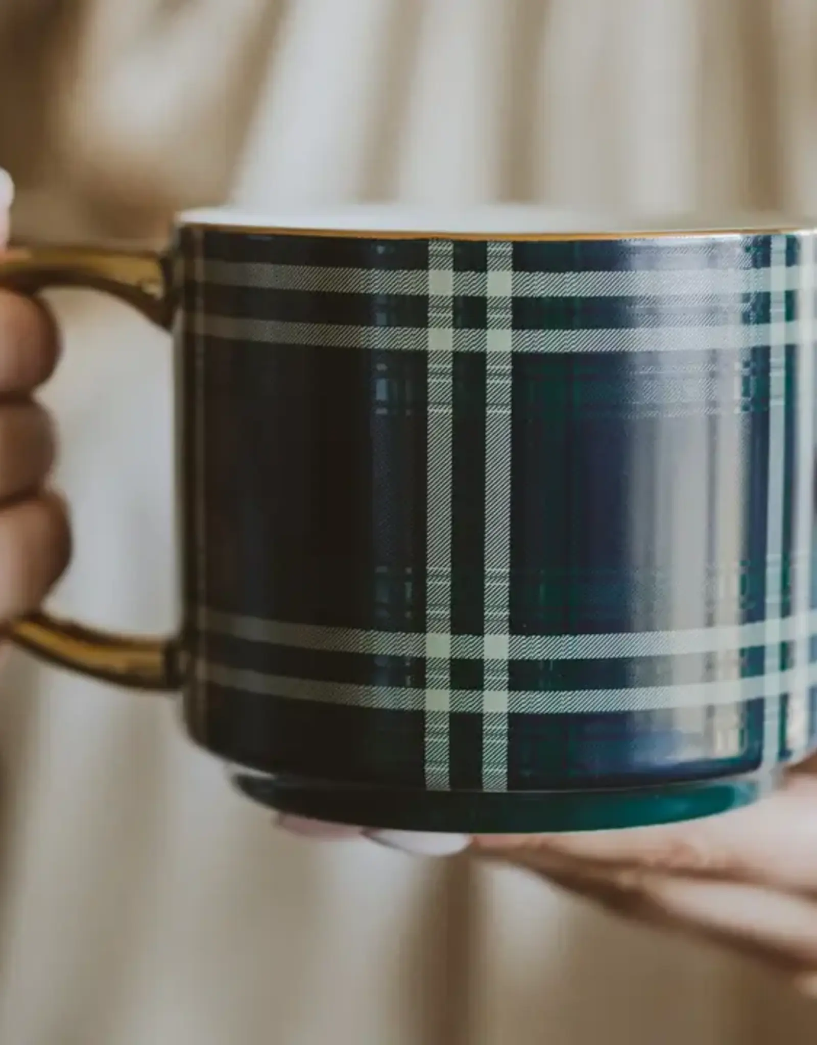 Sweet Water Decor Navy Plaid Coffee Mug