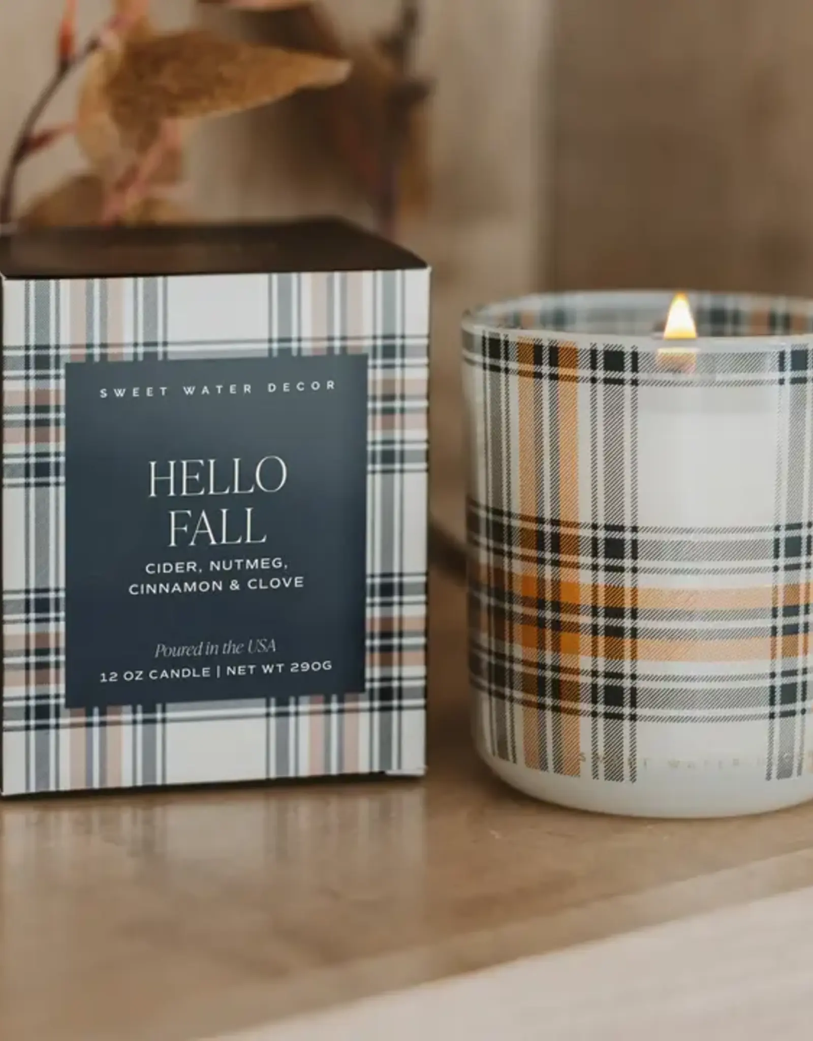 Sweet Water Decor Hello Fall Soy Candle, 12oz