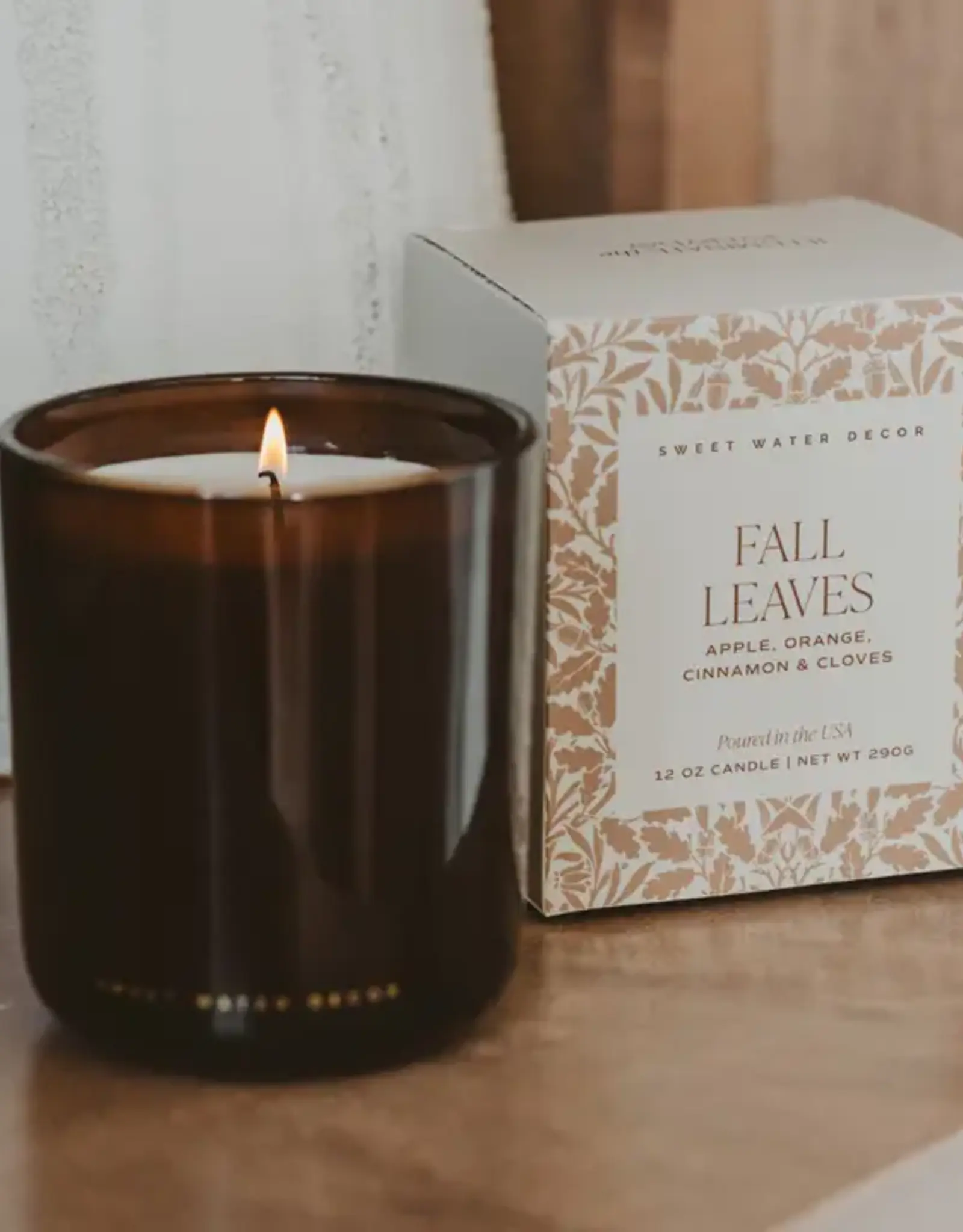 Sweet Water Decor Fall Leaves Candle, 12oz