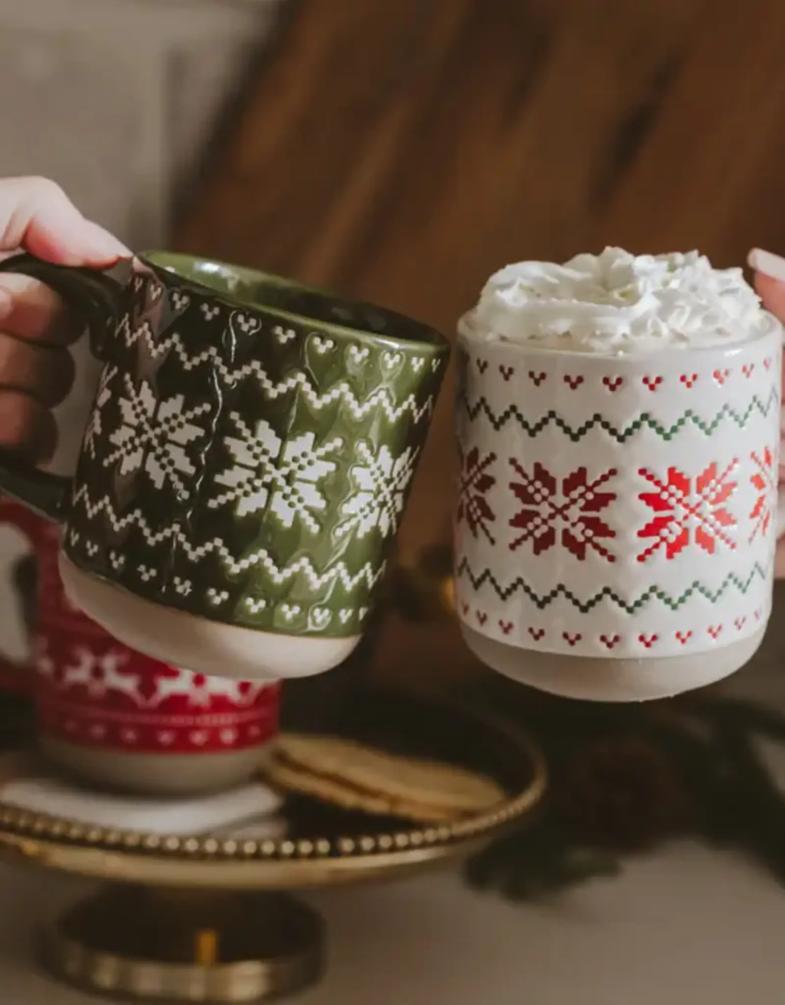 Sweet Water Decor Green Fair Isle Sweater Coffee Mug