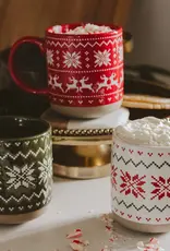 Sweet Water Decor Red Fair Isle Sweater Coffee Mug