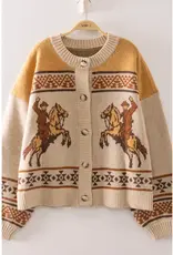 Very J Western Cowboy Knit Cardigan