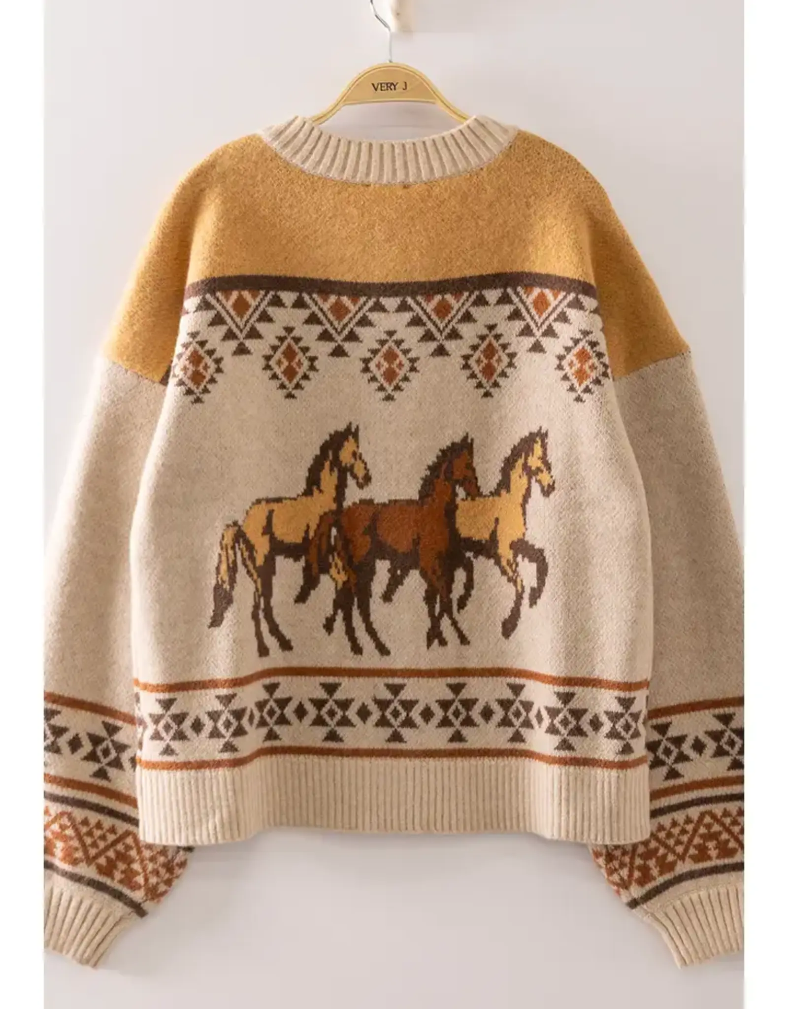 Very J Western Cowboy Knit Cardigan