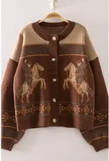 Very J Western Cowboy Knit Cardigan