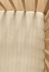 Minika Crib Sheet, Stripe Beige
