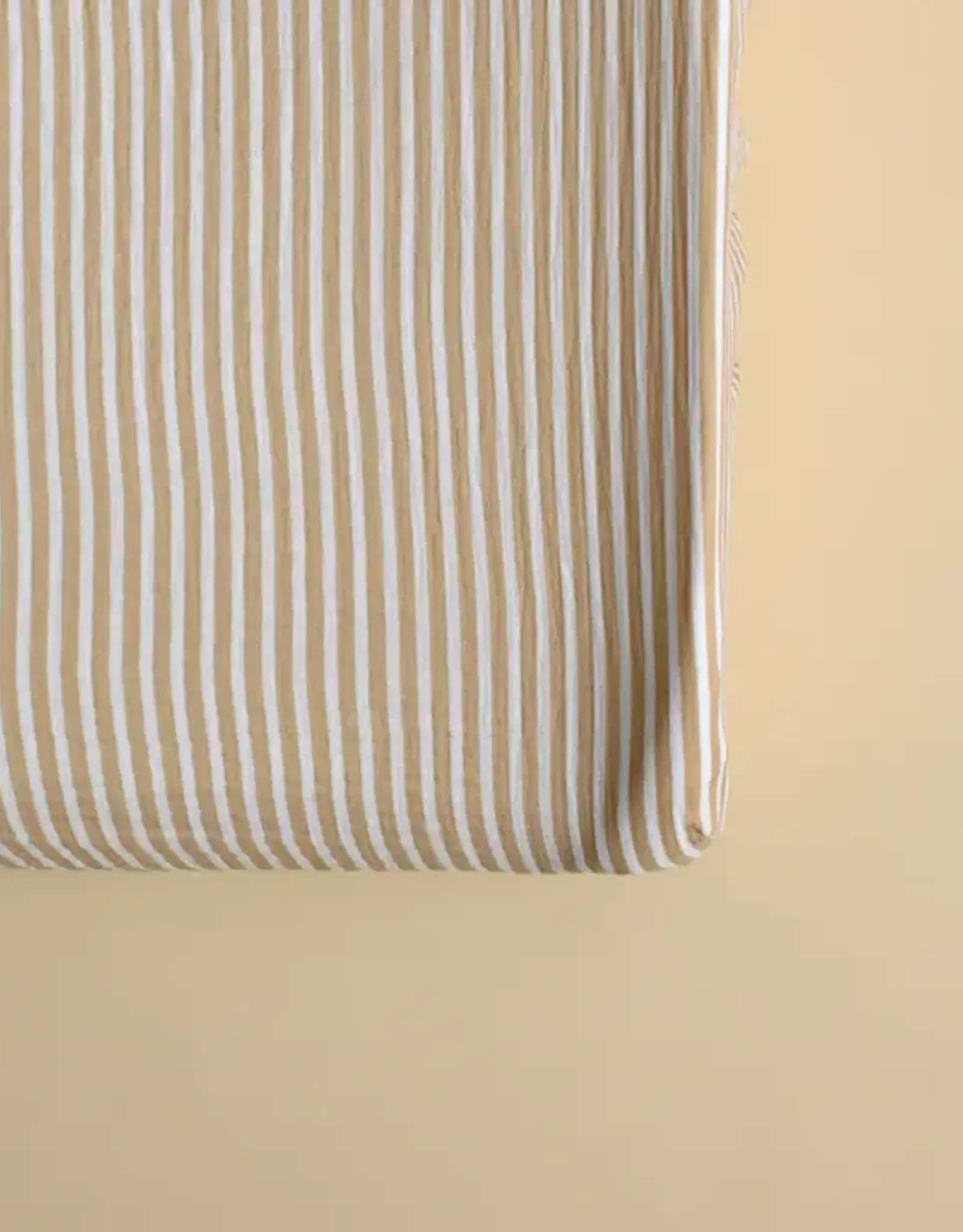 Minika Changing Pad Cover, Stripe Beige