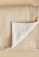 Minika Sherpa Blanket, Stripe Beige
