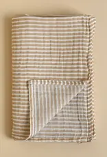 Minika Muslin Swaddle, Stripe Beige
