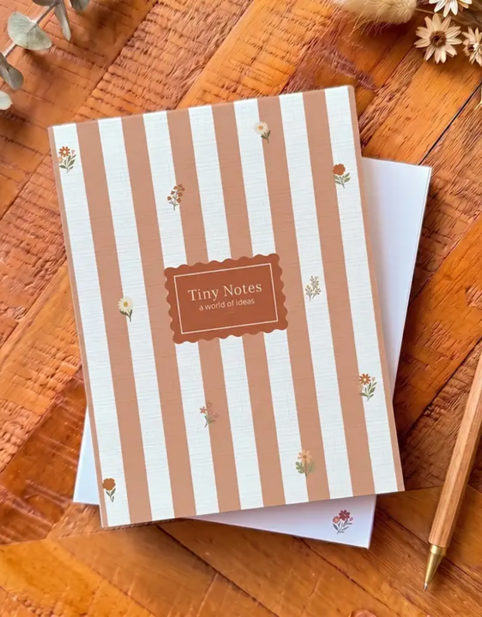 Luly Studio Co Tiny Notepad Jotter, Terracota Gingham