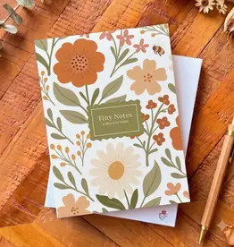 Luly Studio Co Tiny Notepad Jotter, White Floral