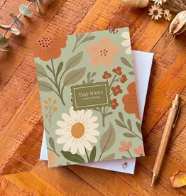 Luly Studio Co Tiny Notepad Jotter, Green Floral