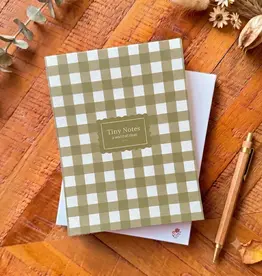 Luly Studio Co Tiny Notepad Jotter, Green Stripes
