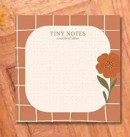 Luly Studio Co Mini Notepad, Terracota Flower & Stripe
