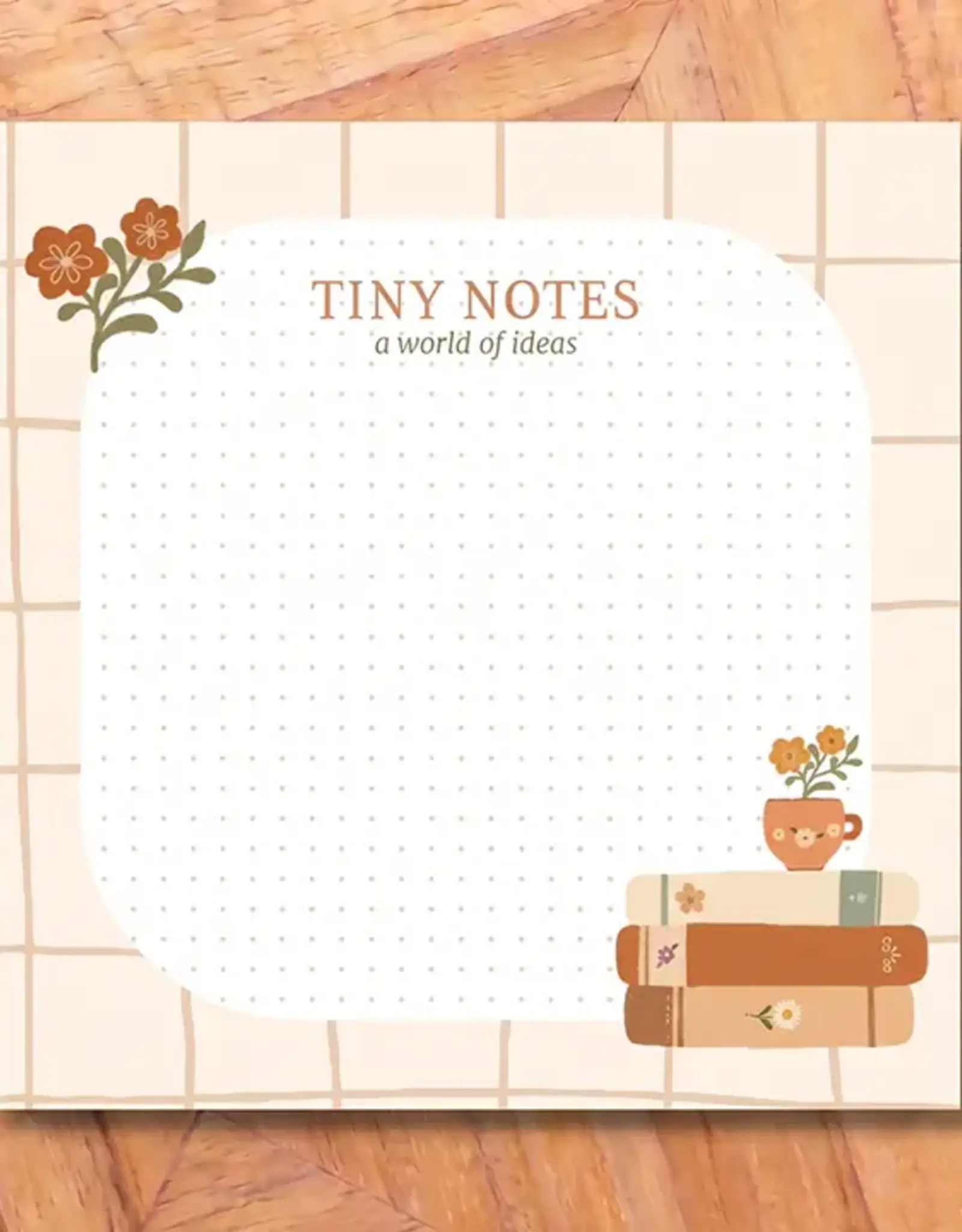 Luly Studio Co Mini Notepad, Beige Book & Flower