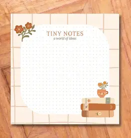 Luly Studio Co Mini Notepad, Beige Book & Flower