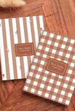 Luly Studio Co Notebook Set, Terracota Gingham Stripes