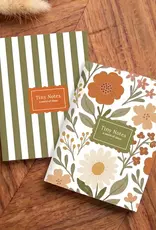 Luly Studio Co Notebook Set, Flowers & Green Stripes