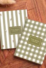 Luly Studio Co Notebook Set, Green Gingham & Stripes