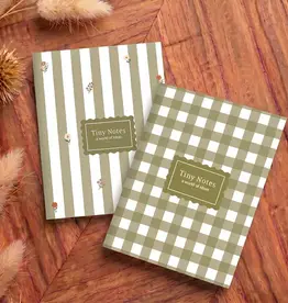Luly Studio Co Notebook Set, Green Gingham & Stripes