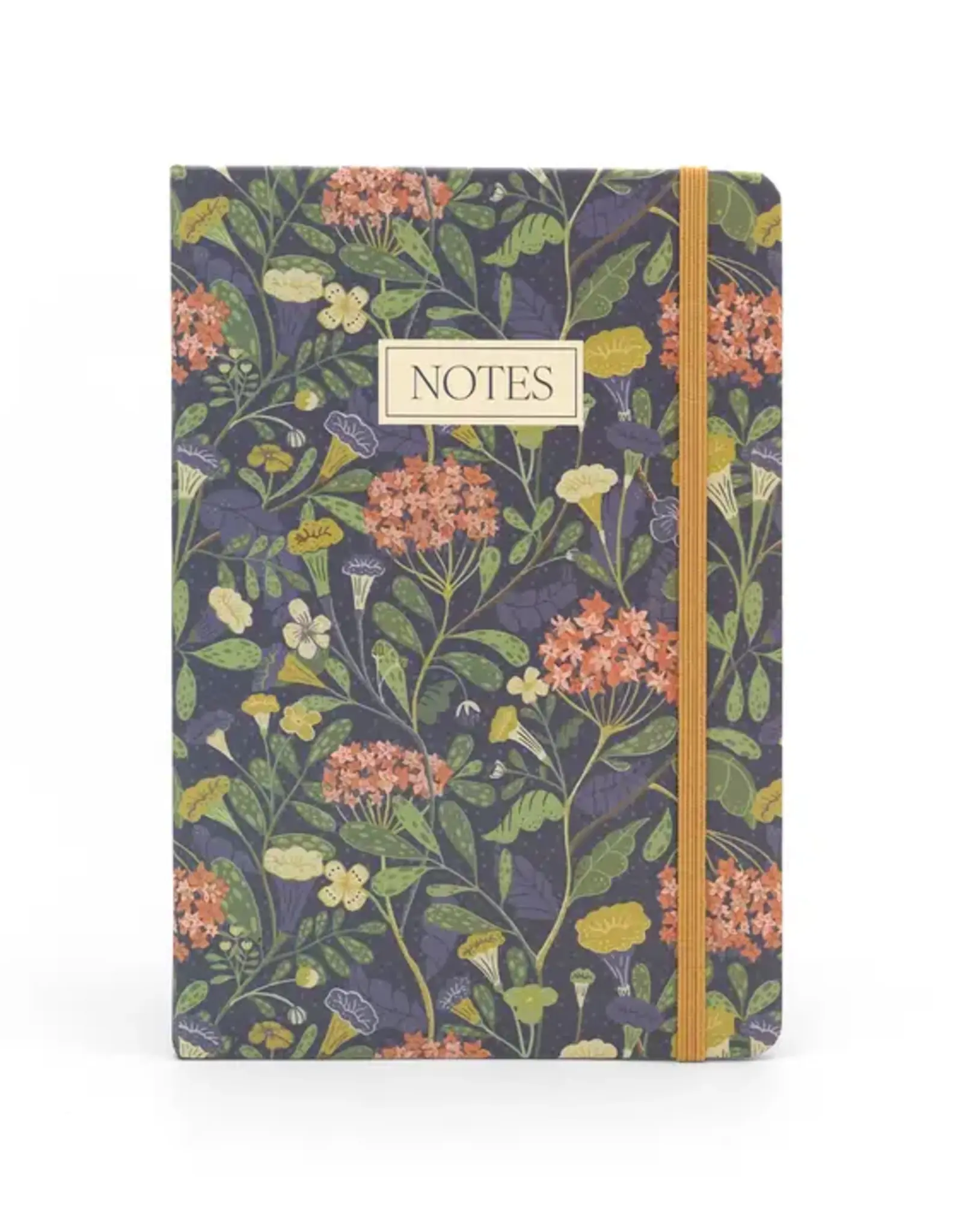 Robert Frederick Ltd Notebook, Charcoal & Orchre Florals