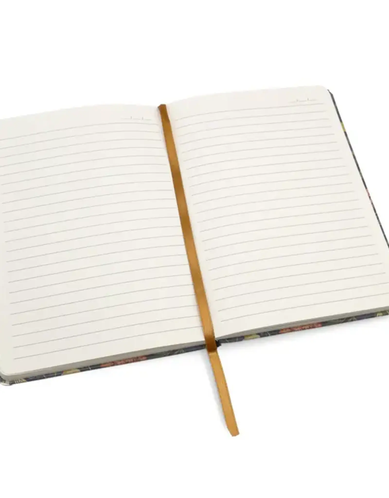 Robert Frederick Ltd Notebook, Charcoal & Orchre Florals