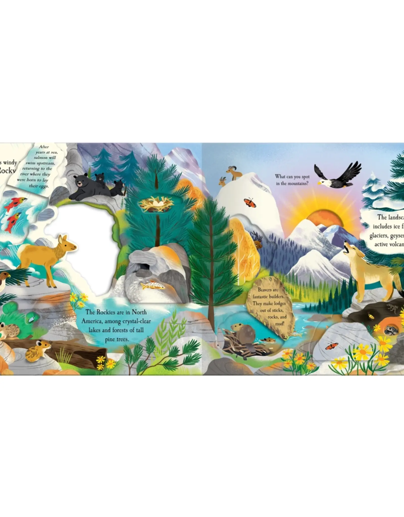 Robert Frederick Ltd Lift The Flap Book, Let's Explore The Mountains