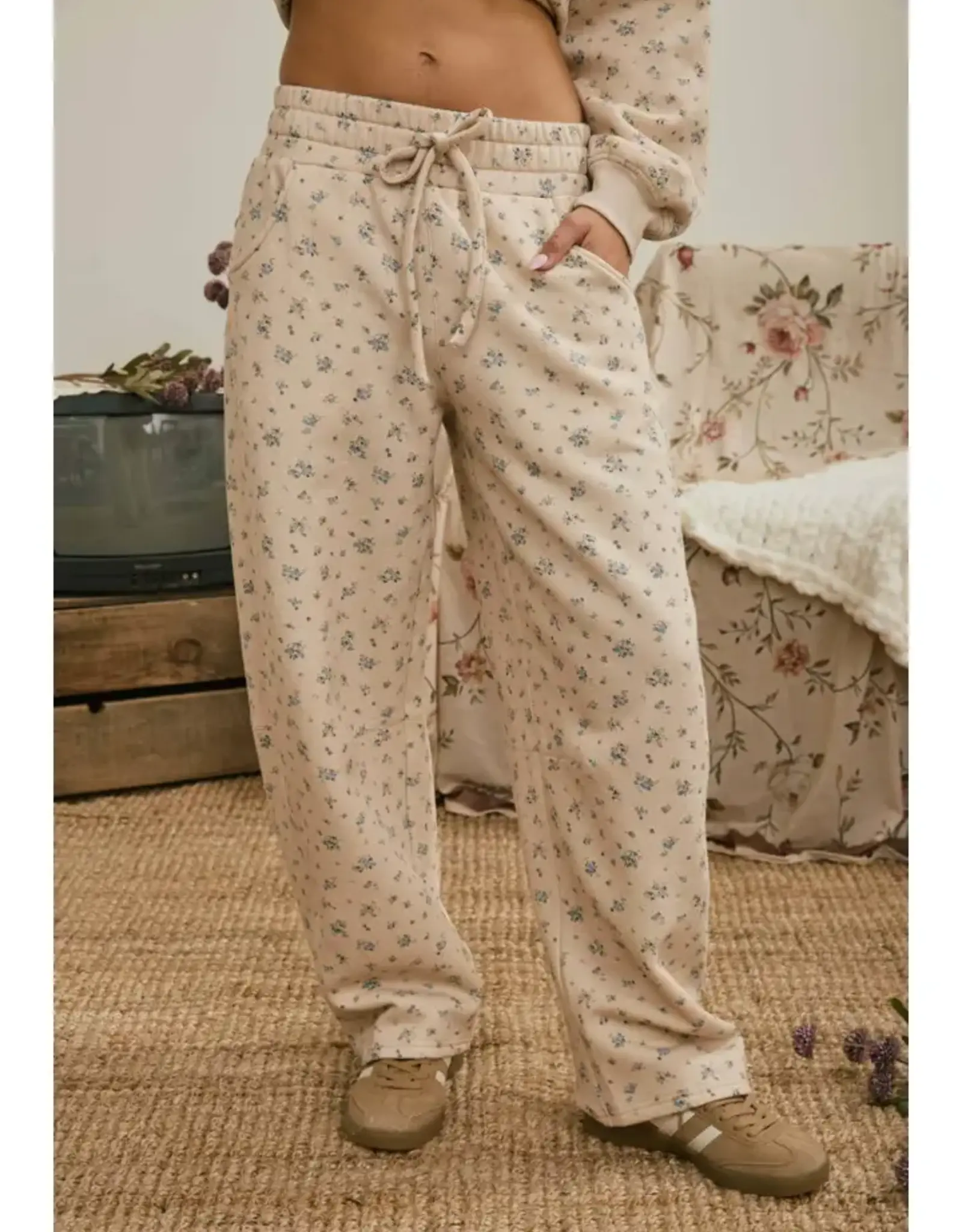 Blu Pepper Ditsy Floral Wide Leg Pant