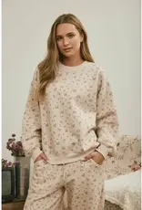 Blu Pepper Disty Floral Boxy Crew Neck