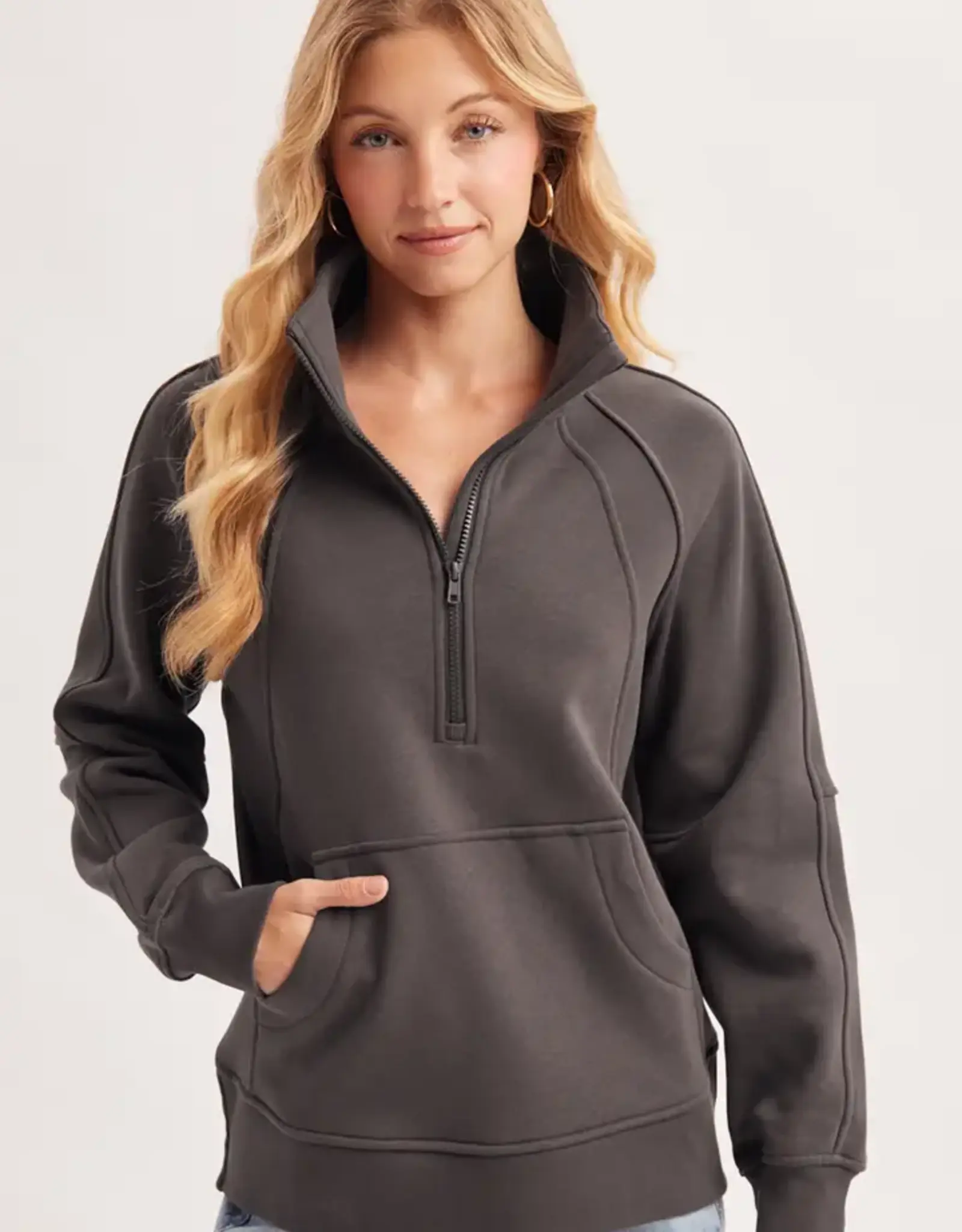 Raglan Quarter Zip Pullover