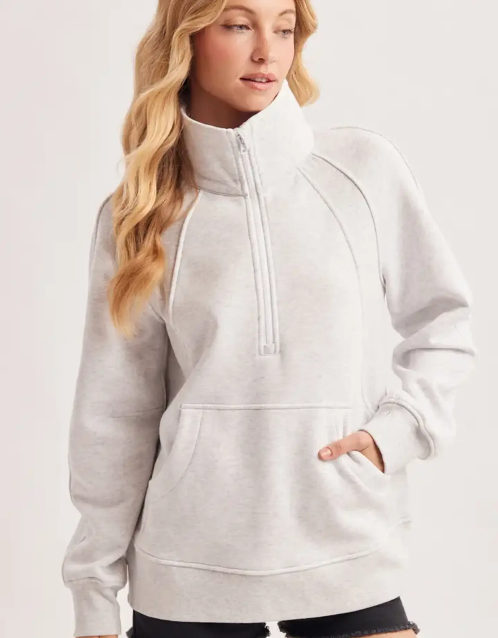 Raglan Quarter Zip Pullover