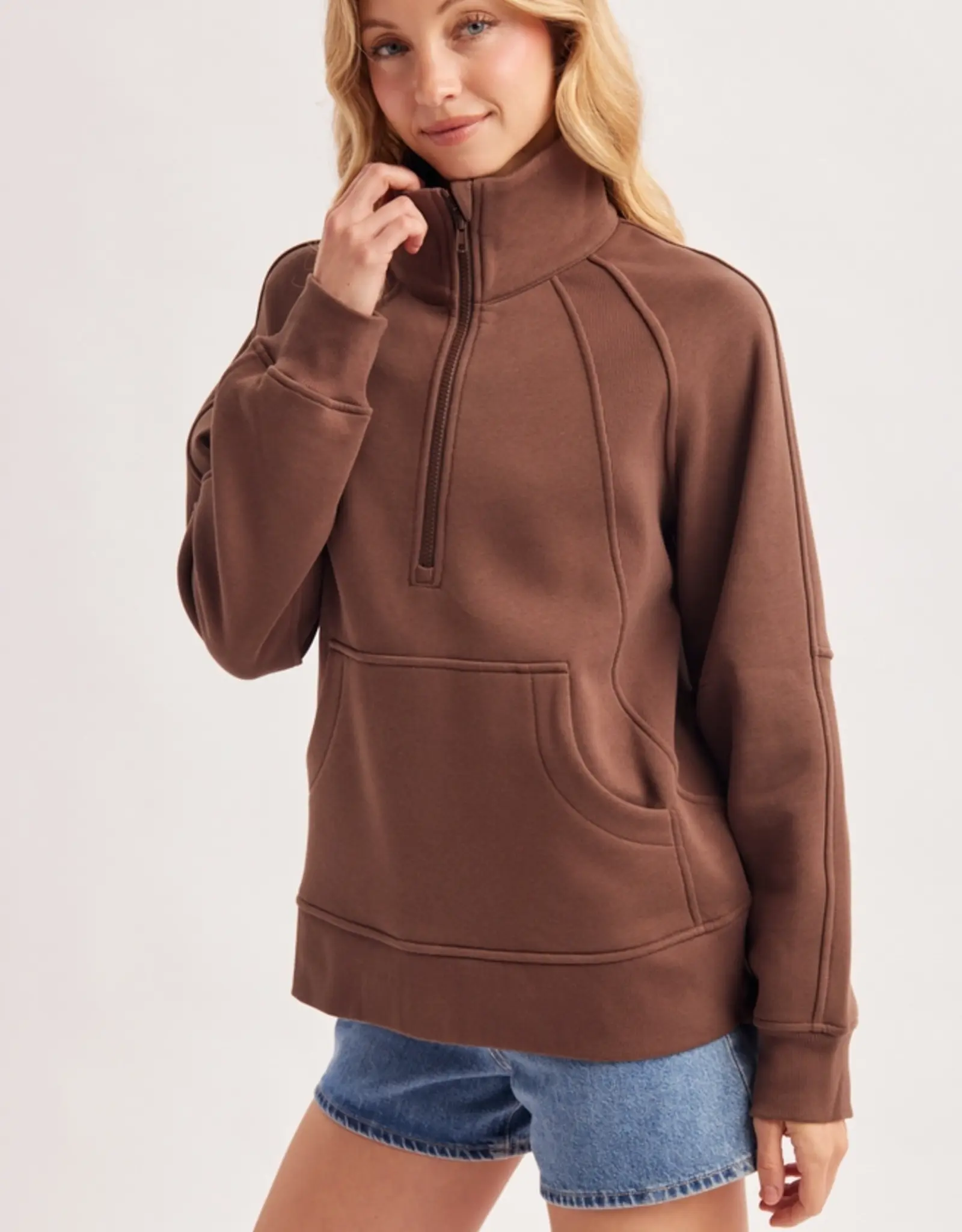 Raglan Quarter Zip Pullover